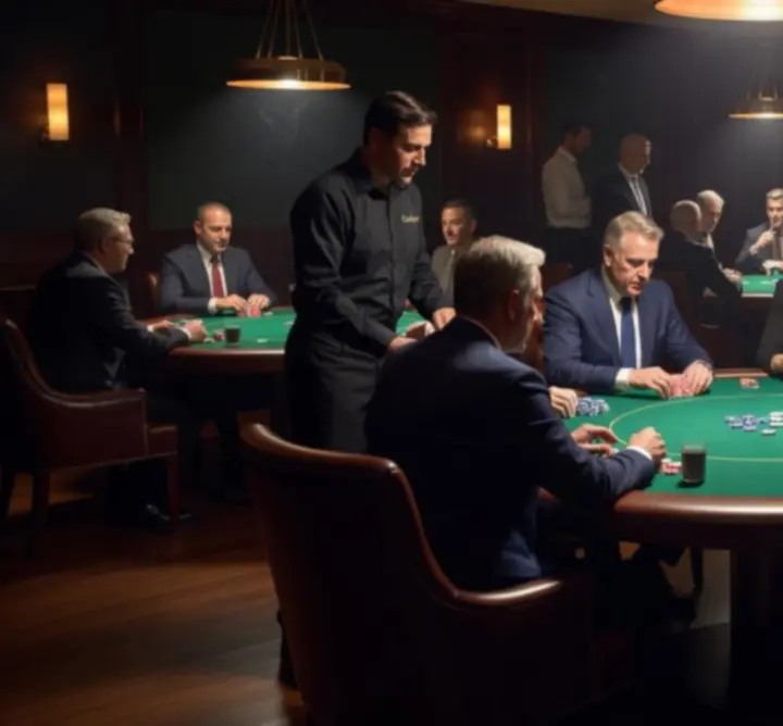 Poker Lounge 4 RES & BMS Mariusz Dudek z profesjonalnymi stołami i oświetleniem