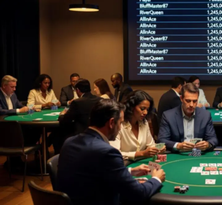 Ekran z wynikami i relacją na żywo z turnieju pokerowego w 4 RES & BMS Mariusz Dudek