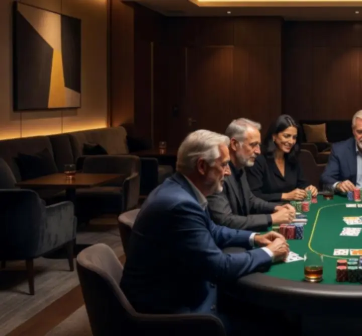 Aktywna rozgrywka pokerowa w 4 RES & BMS Mariusz Dudek z kibicami oglądającymi transmisję sportową