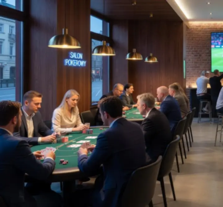 Schemat stref w 4 RES & BMS Mariusz Dudek: poker lounge, strefa sportowa i przestrzeń restauracyjna